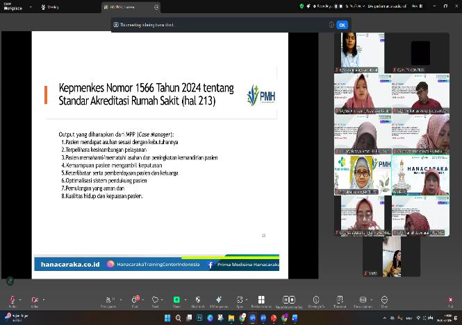 Pelatihan Manajer Pelayanan Pasien (MPP) bagi Tenaga Medis dan Tenaga Kesehatan di Rumah Sakit Sesuai Standar Akreditasi Rumah Sakit Kementerian Kesehatan (STARKES)
