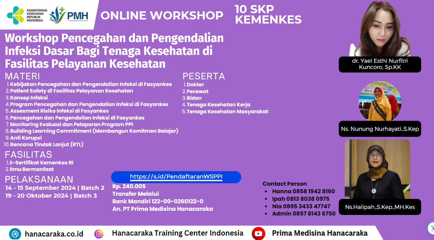 Workshop Pencegahan dan Pengendalian Infeksi Dasar Bagi Tenaga Kesehatan di Fasilitas Pelayanan Kesehatan