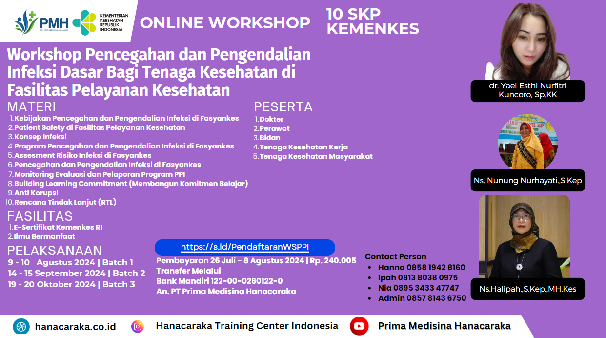 Workshop Pencegahan dan Pengendalian Infeksi Dasar Bagi Tenaga Kesehatan di Fasilitas Pelayanan Kesehatan